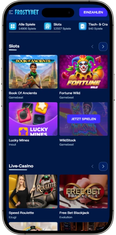 Frostybet Mobile App