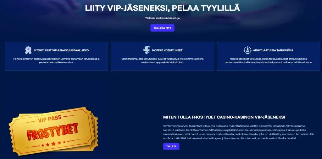 FrostyBet Casino VIP